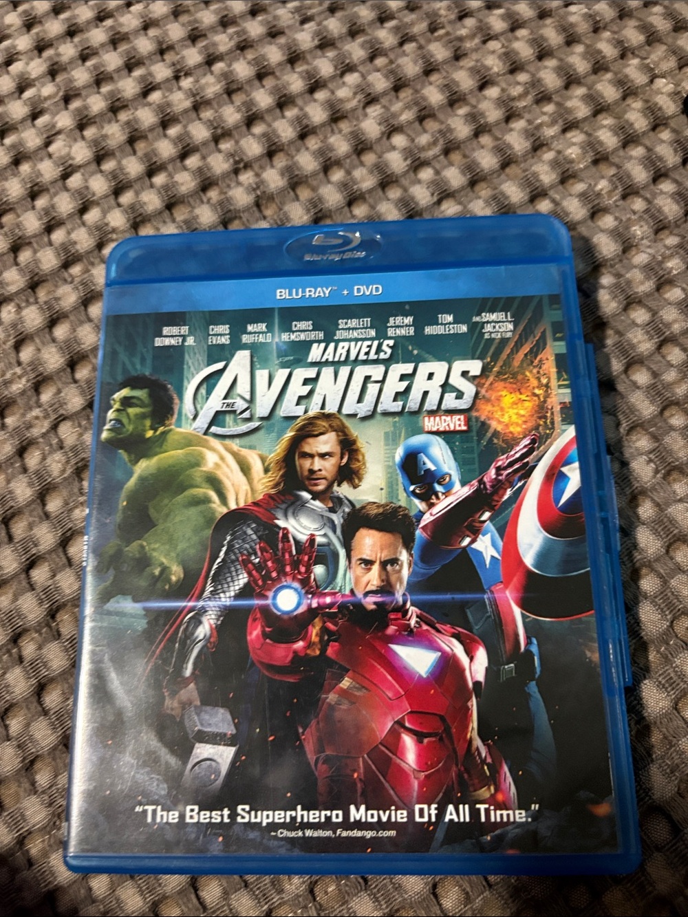 Marvel The Avengers Blu-ray Case with Red, Blue, Green Cover Art